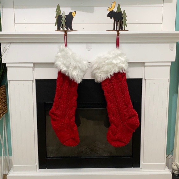 Moose & Bear Christmas Stocking hangers - Picture 3 of 6